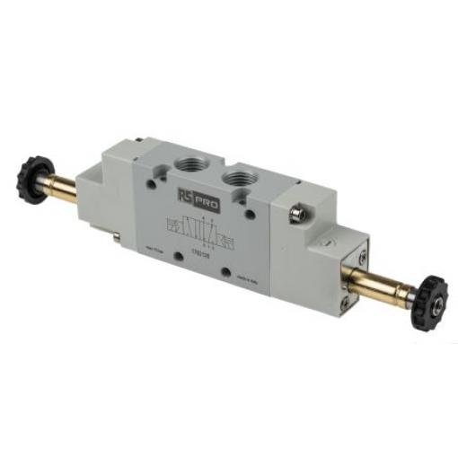 Pneumatický solenoidový ventil 5/2 bistabilní, řada: 01V G Solenoid, max. průtok: 1200 NL/min RS PRO