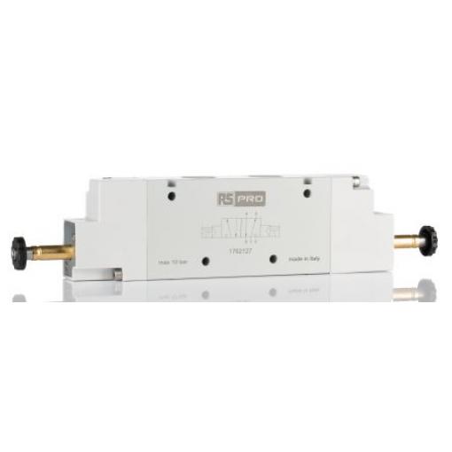 Pneumatický solenoidový ventil 5/2 bistabilní, řada: 01V G Solenoid, max. průtok: 5000 NL/min RS PRO