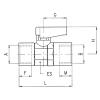 Mikroventil, řada: GHILUX ART. 6400 barva Červená Držadlo R 1/8 BS 21, ISO 7.1, DIN 2999, ISO 228, materiál tělesa: