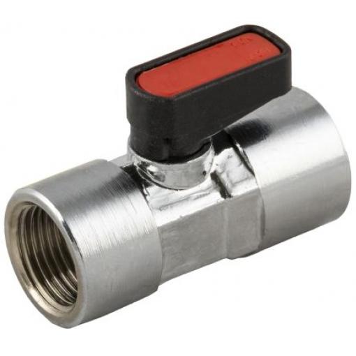 Mikroventil, řada: GHILUX ART. 6400 barva Červená Držadlo R 1/8 BS 21, ISO 7.1, DIN 2999, ISO 228, materiál tělesa: