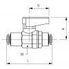 Mikroventil, řada: GHILUX ART. 6400 barva Červená Držadlo Push-In 4 mm BS 21, DIN 2999, ISO 7.1, ISO 228, materiál