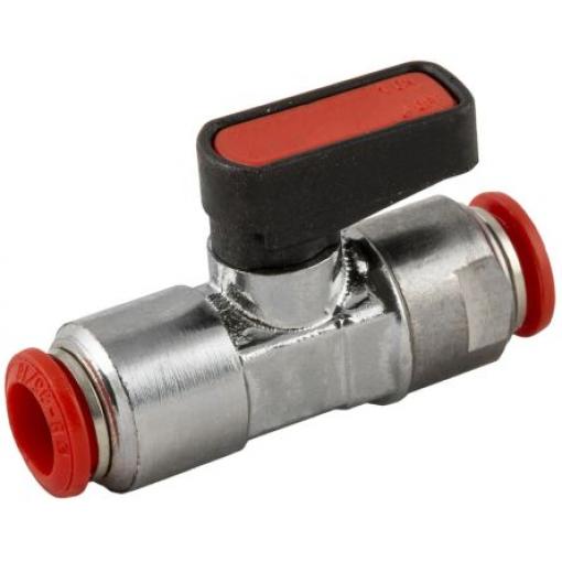 Mikroventil, řada: GHILUX ART. 6400 barva Červená Držadlo Push-In 4 mm BS 21, DIN 2999, ISO 7.1, ISO 228, materiál