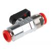 Mikroventil, řada: GHILUX 6400 barva Červená Držadlo Push-In 8 mm, materiál tělesa: Mosaz III B, teplotní rozsah: 50 °C,