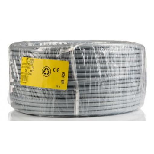 Ovládací kabel, řada: YY 4žilový 0.75 mm² Polyvinylchlorid plášť Belden Nestíněný 50 m, Šedá