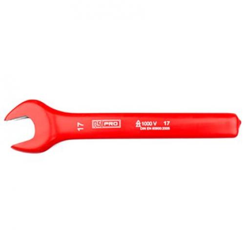 Klíč s otevřeným koncem Splňuje normu VDE/1000V Metrické Bezpečná výška, celková délka: 160 mm RS PRO