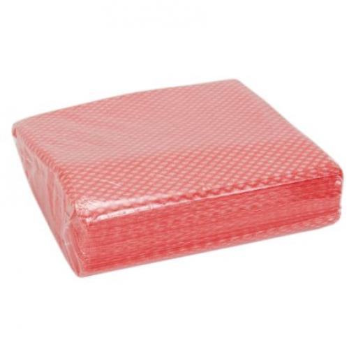 RS PRO Hadry, RS PRO, Červená, Čištění lehkých nečistot Suché Krabice, počet ubrousků: 50 V balení 42 x 38 cm Opakované