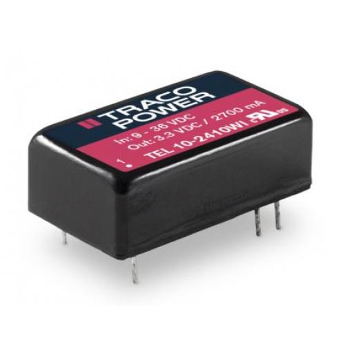 TRACOPOWER Měnič DC/DC TEL 10WI, výstup: 12 V dc 1 kV dc, Vin 36V dc 833 mA, Vin 9V 10 W -40 °C 88 °C Montáž na plošný