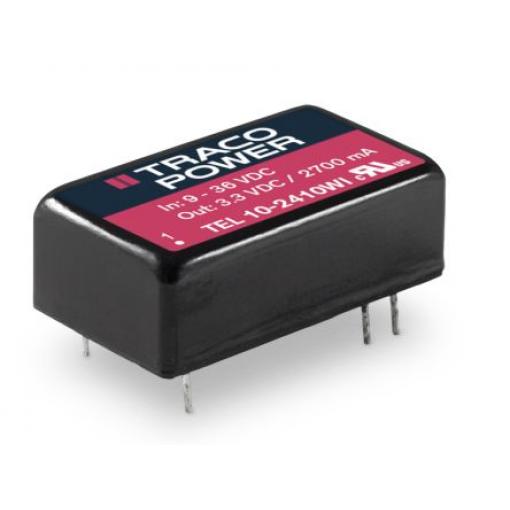 TRACOPOWER Měnič DC/DC TEL 10WI, výstup: 15 V dc 1 kV dc, Vin 75V dc 333 mA, Vin 18V 10 W -40 °C 88 °C Montáž na plošný