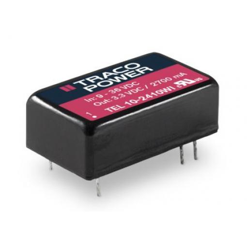 TRACOPOWER Měnič DC/DC TEL 10WI, výstup: 15 V dc 1 kV dc, Vin 36V dc 333 mA, Vin 9V 10 W -40 °C 88 °C Montáž na plošný