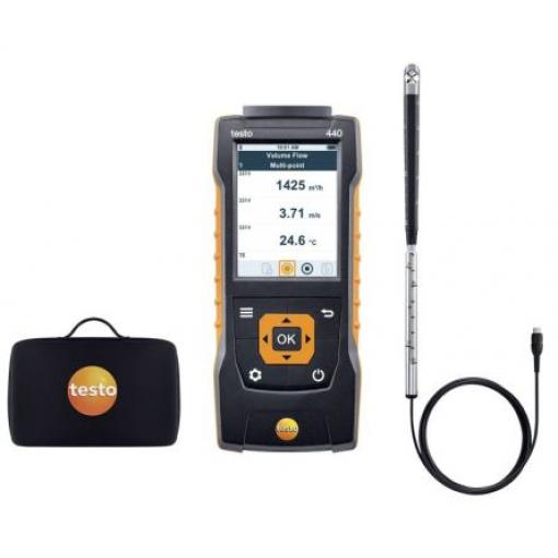Testo Anemometr Rychlost vzduchu, Objemový průtok, číslo modelu: 440 16 mm Vane Kit, typ sondy: TC, NTC, Lopatka 50 m/s
