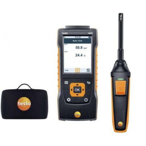Testo Anemometr Vlhkost, Teplota, číslo modelu: 440 Humidity Kit with Bluetooth, typ sondy: TC, NTC, Vlhkost