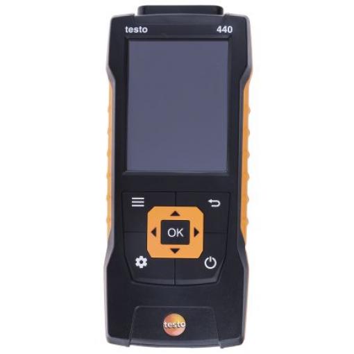Testo Monitor kvality vzduchu, číslo modelu: 440 Protokolování dat, Baterie, typ displeje: LCD, rozsah teploty: 1370 °C,