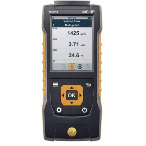 Testo Monitor kvality vzduchu, číslo modelu: 440 dP Protokolování dat, Baterie, rozsah teploty: 1370 °C, rozsah
