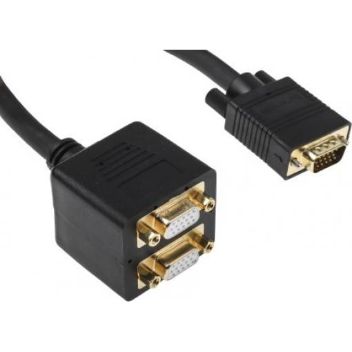 StarTech.com, A: Vnější VGA, B: Vnitřní VGA Kabel VGA 300 mm, Černá