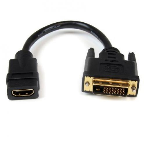 StarTech.com HDMI 1.4 20 cm, A: Vnitřní Duální propojení DVI-D, B: Vnější DVI-D