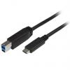 StarTech.com Kabel USB do zásuvky IC Vnější, A: USB typu C, 2 m Vnější, Černá, B: USB B