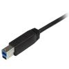 StarTech.com Kabel USB do zásuvky IC Vnější, A: USB typu C, 2 m Vnější, Černá, B: USB B
