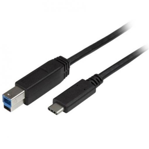 StarTech.com Kabel USB do zásuvky IC Vnější, A: USB typu C, 2 m Vnější, Černá, B: USB B