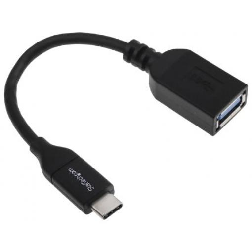 StarTech.com Kabel USB do zásuvky IC Vnější, A: USB typu C, 150 mm Vnitřní, Černá, B: USB typu A