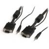 StarTech.com, A: Vnější Stereo jack 3,5 mm, VGA, B: Vnější VGA, 3,5 mm mini jack Kabel VGA 5 m, Černá