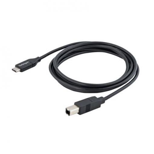 StarTech.com Kabel USB do zásuvky IC Vnější, A: USB typu C, 2 m Vnější, Černá, B: USB B