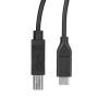 StarTech.com Kabel USB do zásuvky IC Vnější, řada: USB2, A: USB typu C, 3 m Vnější, Černá, B: USB B