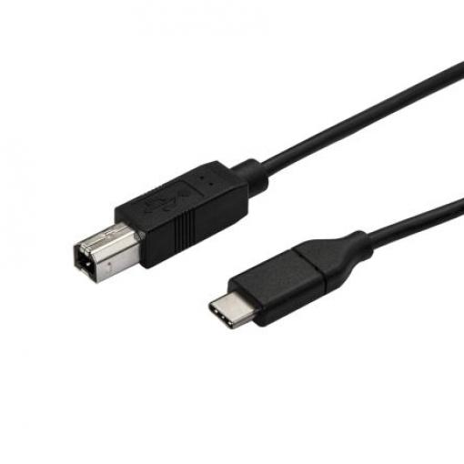 StarTech.com Kabel USB do zásuvky IC Vnější, A: USB typu C, 500 mm Vnější, Černá, B: USB B