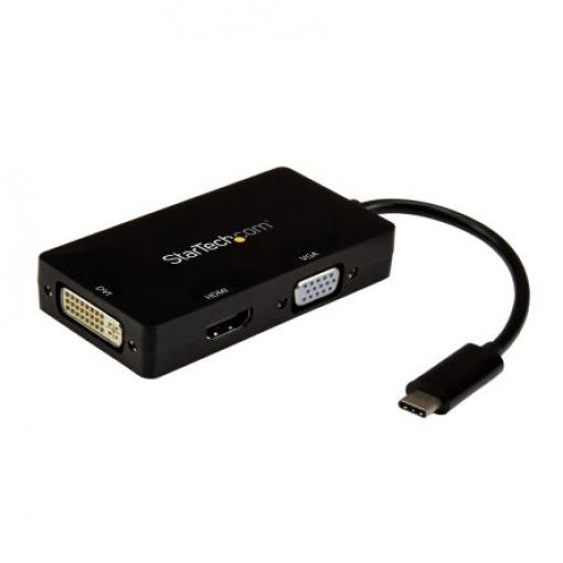 StarTech.com Adaptér, Thunderbolt 3, počet zobrazení: 1, 4 k, video připojení: VGA, HDMI, DVI, standard: USB 3.1