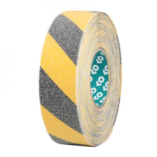 Výstražná páska Akrylát na bázi rozpouštědla, Černá, Žlutá Polyvinylchlorid 1 mm 100 mm, délka: 18 m Advance Tapes