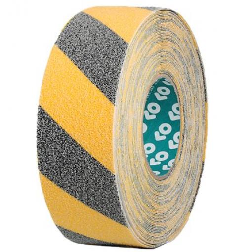 Výstražná páska Akrylát na bázi rozpouštědla, Černá, Žlutá Polyvinylchlorid 1 mm 100 mm, délka: 18 m Advance Tapes