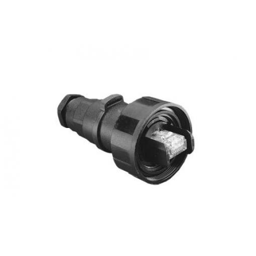 Bulgin Konektor RJ45, řada: PX0894/A Vnější Cat6a, počet cest: 8, Rovný, Montáž do panelu Stíněné, počet portů: 1portový