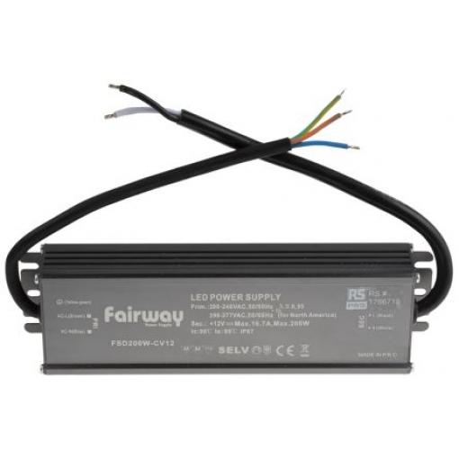 Budič LED 12V 16.7A 200W IP20 konstantní napětí RS PRO