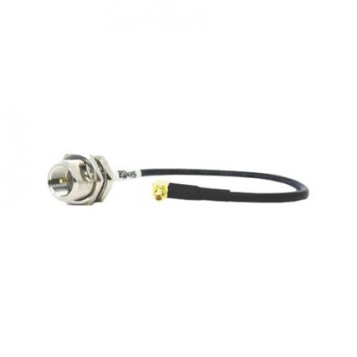 Koaxiální kabel RG174, Černá PVC, A: MMCX, vnější průměr: 2.7mm, B: FME 150mm Siretta S koncovkou