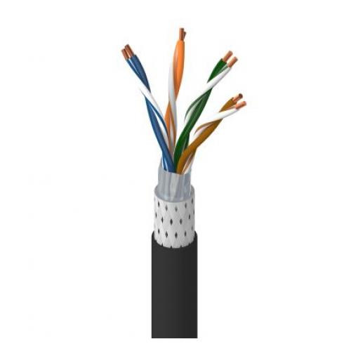 Belden Cat5e Ethernetové kabely, řada: 74001NH, Černá, Nízko dýmivý bezhalogenový 305 m, typ pláště: Stíněné Stíněný