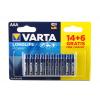 Baterie AAA Varta High Energy 1.5 V Alkalické LR03 1.1 Ah Varta