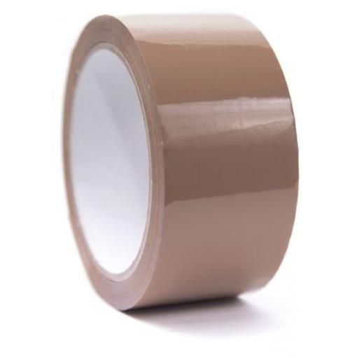 Balicí páska RS PRO, Hnědá pomocný materiál: Polypropylen, délka: 66 m RS PRO 48 mm