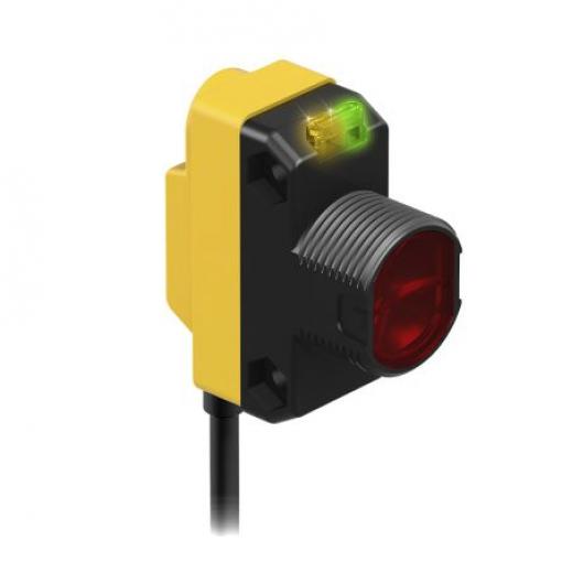 Banner Fotoelektrický snímač, řada: QS18 LED Pravoúhlý Přípojka, výstup: NPN Difuzní IP67