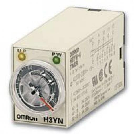 Omron Časovací relé, řada: H3YN Lišta DIN DPDT 2kontaktové 12 V dc Multifunkční funkce zásuvné 0.1 s to 10 min