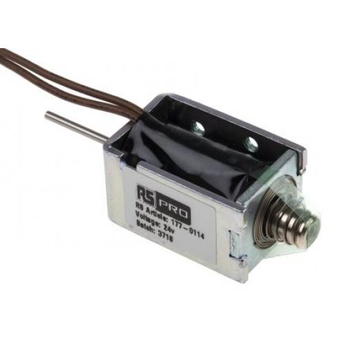 RS PRO Lineární solenoid, řada: DC - D Frame 29.35 mm 15.9mm 19.1 mm