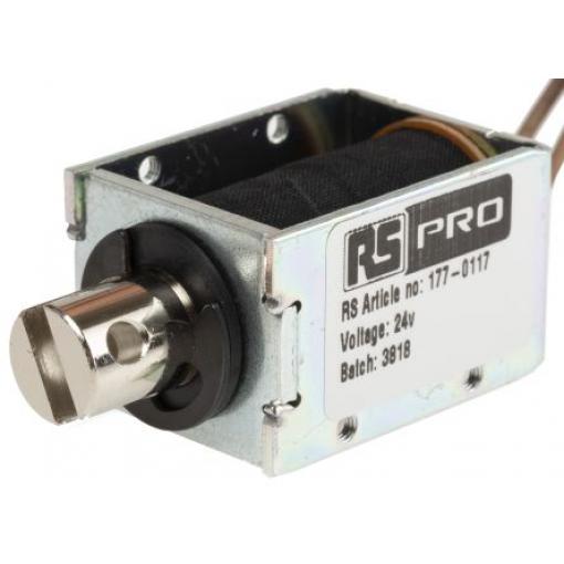 RS PRO Lineární solenoid, řada: DC - D Frame 40 mm 24mm 29 mm