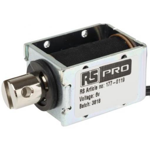 RS PRO Lineární solenoid, řada: DC - D Frame 40 mm 24mm 29 mm