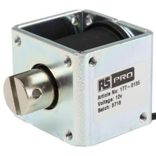 RS PRO Lineární solenoid, řada: DC - D Frame 42.5 mm 40.9mm 40.9 mm