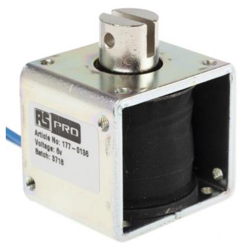 RS PRO Lineární solenoid, řada: DC - D Frame 42.5 mm 40.9mm 40.9 mm