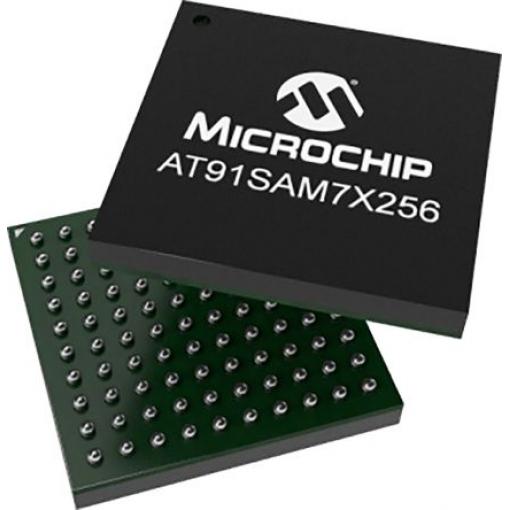 Microchip Mikrokontrolér AT91SAM7X256C-AU 32 bit ARM 55 MHz 256kB Blesk 64 kB RAM, počet kolíků: 100 kolíkový, LQFP