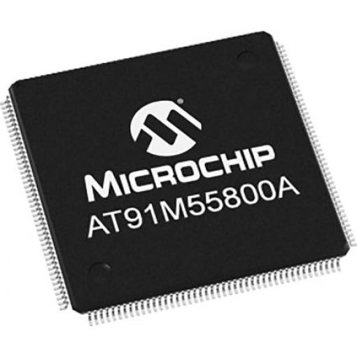 Microchip Mikrokontrolér AT91M55800A-33AU 32 bit ARM 33 MHz 8kB Blesk 8 kB RAM, počet kolíků: 176 kolíkový, LQFP