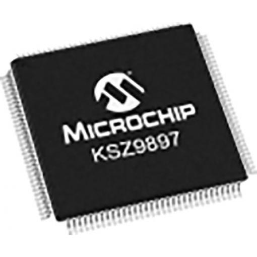 Microchip Ethernetový vysílač-přijímač KSZ9897RTXI 100 Mbps 3.3 V RGMII, počet kolíků: 128 kolíkový 3.3V, TQFP