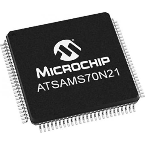 Mikrokontrolér ATSAMS70N21A-AN 32bit, standard: AEC-Q100 ARM Cortex M7 300MHz 2,048 MB Flash 384 kB RAM USB USB, počet