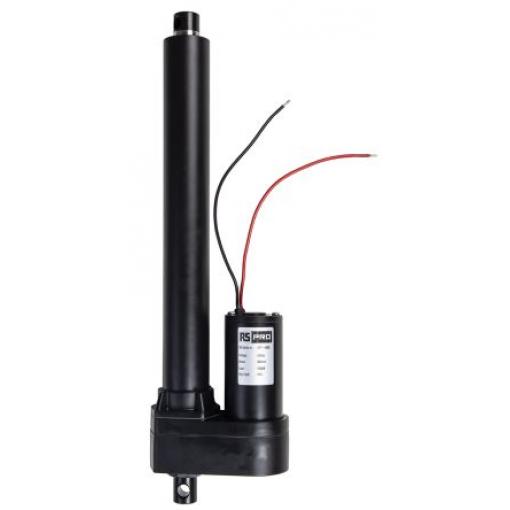 RS PRO Elektrický lineární aktuátor 305 mm, řada: ID10 24 V dc, Motor DC, zatížení: 2500N 67.1mm/s, celková dělka: 540