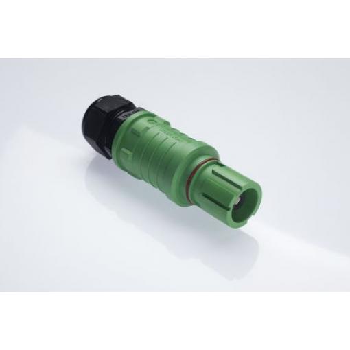 Radiall Průmyslový napájecí konektor, řada: SPPC-HK, IP67, Kabel, formát pólů: 1P, orientace těla: Horizontální barva