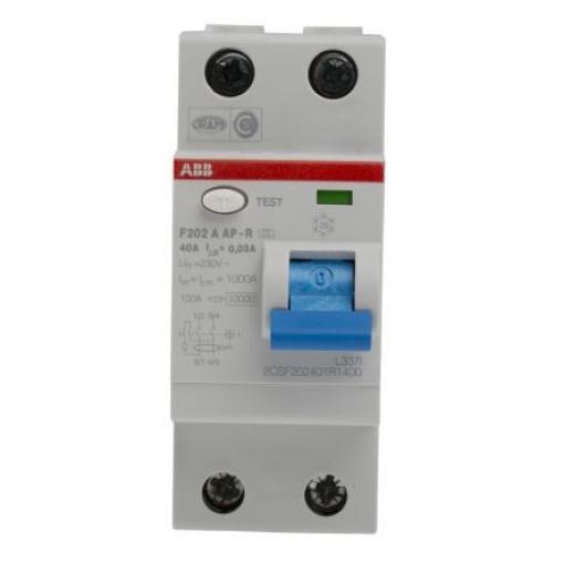 Jistič zbytkového proudu 2pólový Typ A 40 A 30 mA ABB Typ A F200 F200 RoHS, CE, IEC EN 61008